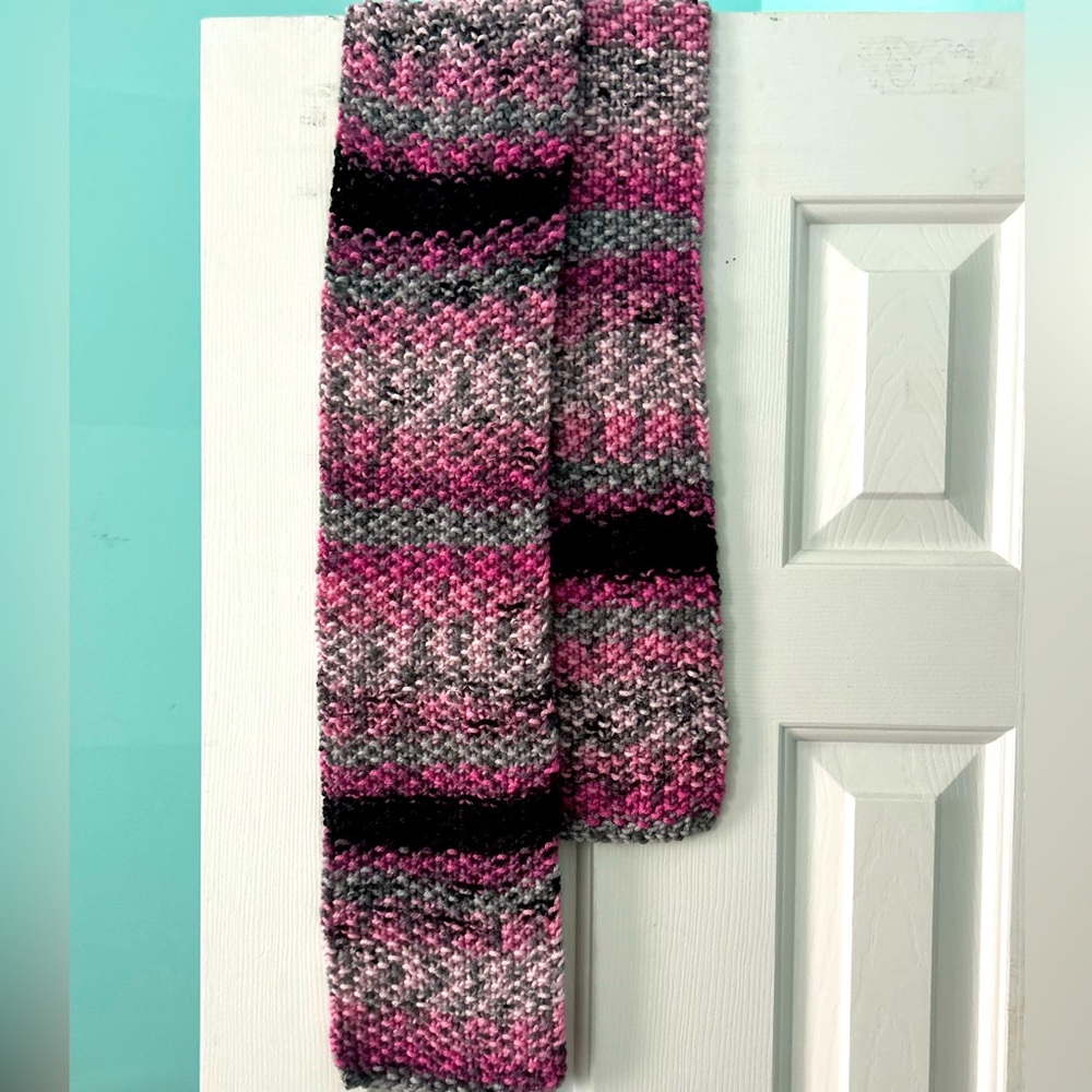 Handmade pink/multicolor scarf